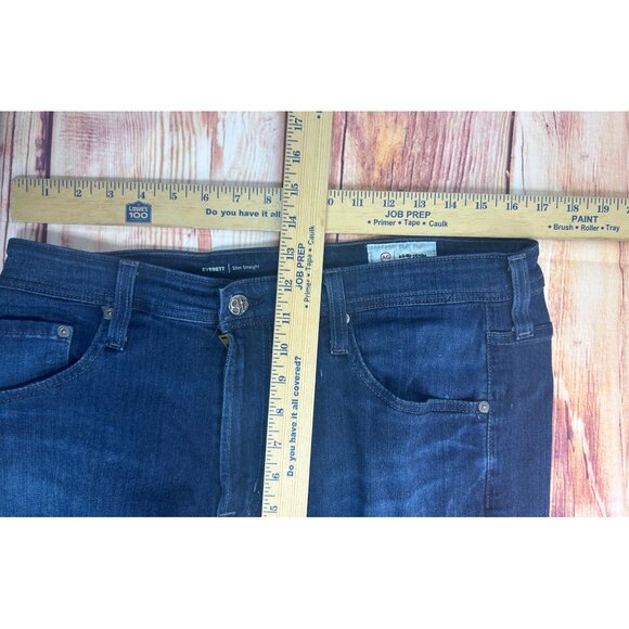 AG Everett Slim Straight Mens Dark Wash Ag-Ed Denim Jeans 34x33 - Picture 5 of 6